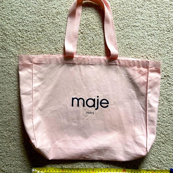 pink Maje canvas tote bag - Picture 5 of 7